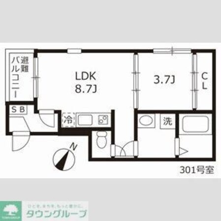 グランツ松葉町の物件間取画像